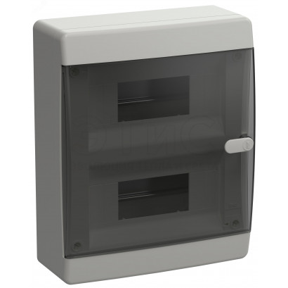 Щит ЩРн-П-18 IP41 107х295х240мм черная прозрачная дверь UNION Compact